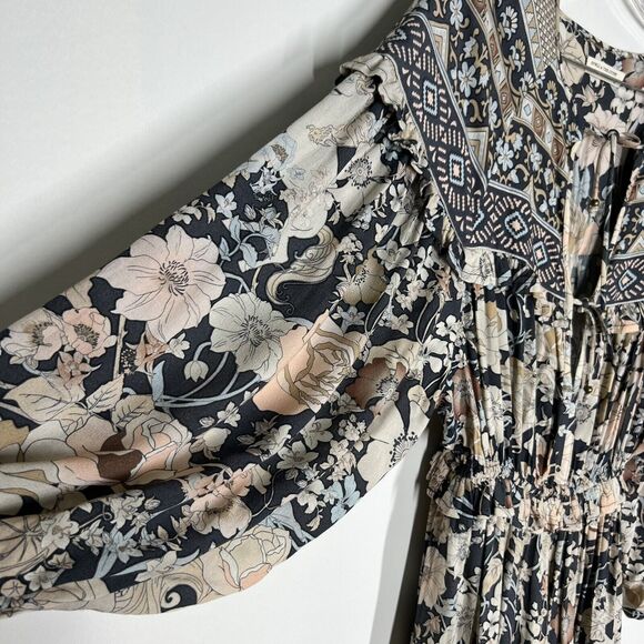 Spell and The Gypsy Sz XS Amethyst Playdress Floral Long Sleeve in Nightfall - Picture 5 of 14